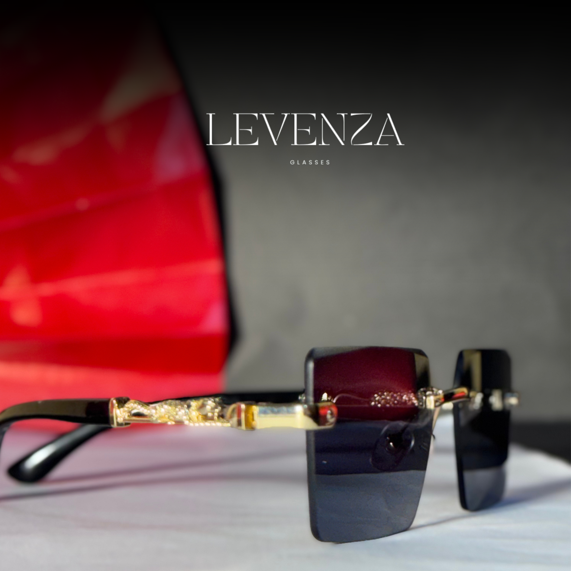 Cartier Vintage Square rimless  sunglasses