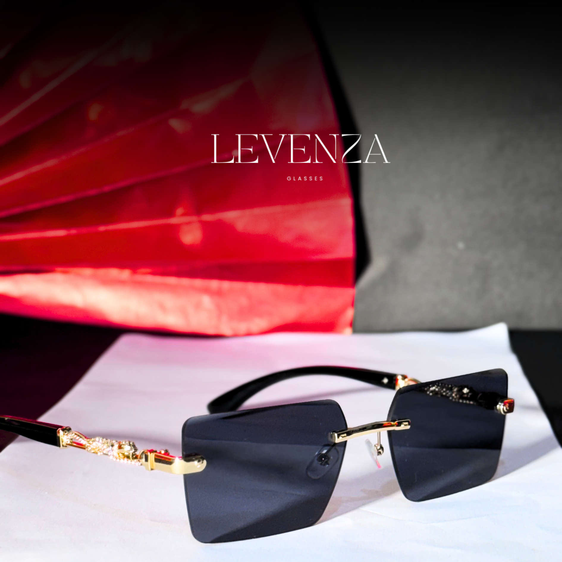 Cartier Vintage Square rimless  sunglasses
